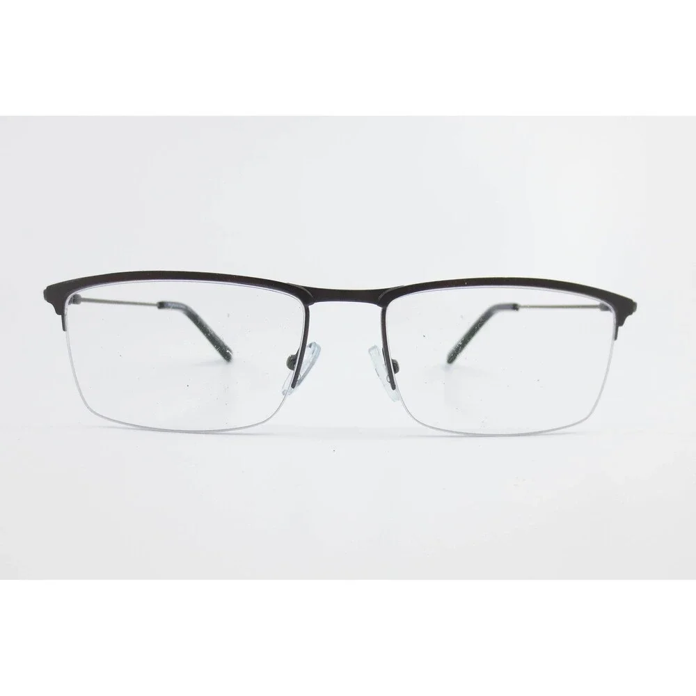 Member's Mark MM7104 Gunmetal Rectangular Semi-Rimless Eyeglass Frames 56-18-145